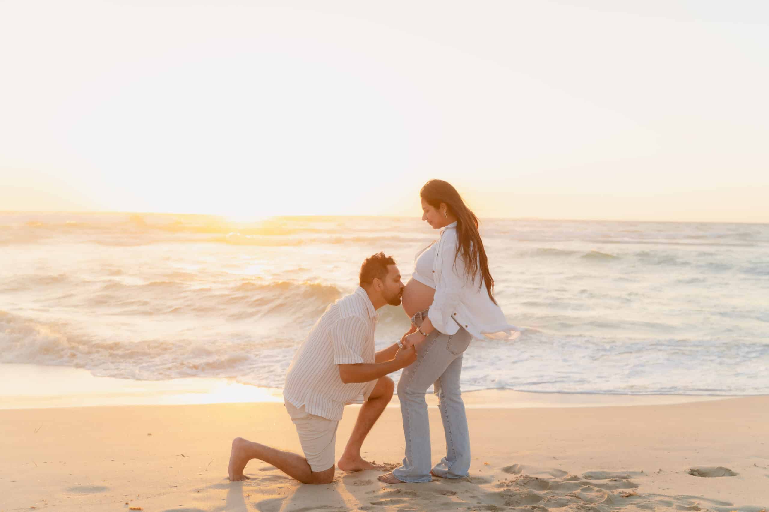 couple during the maternity photoshoot