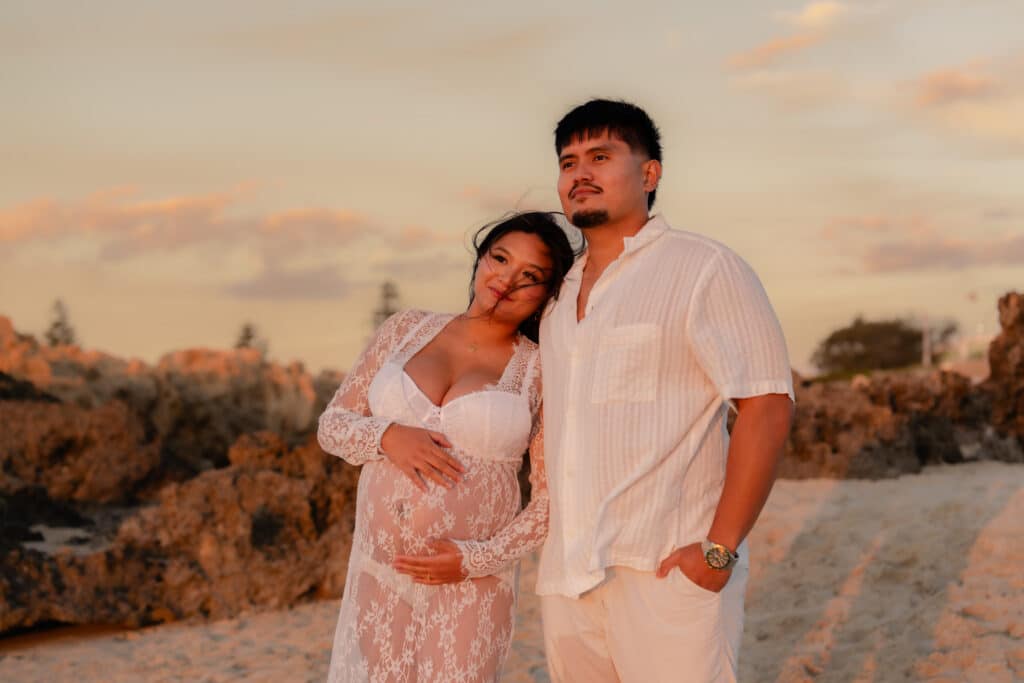 Perth maternity couple portrait
