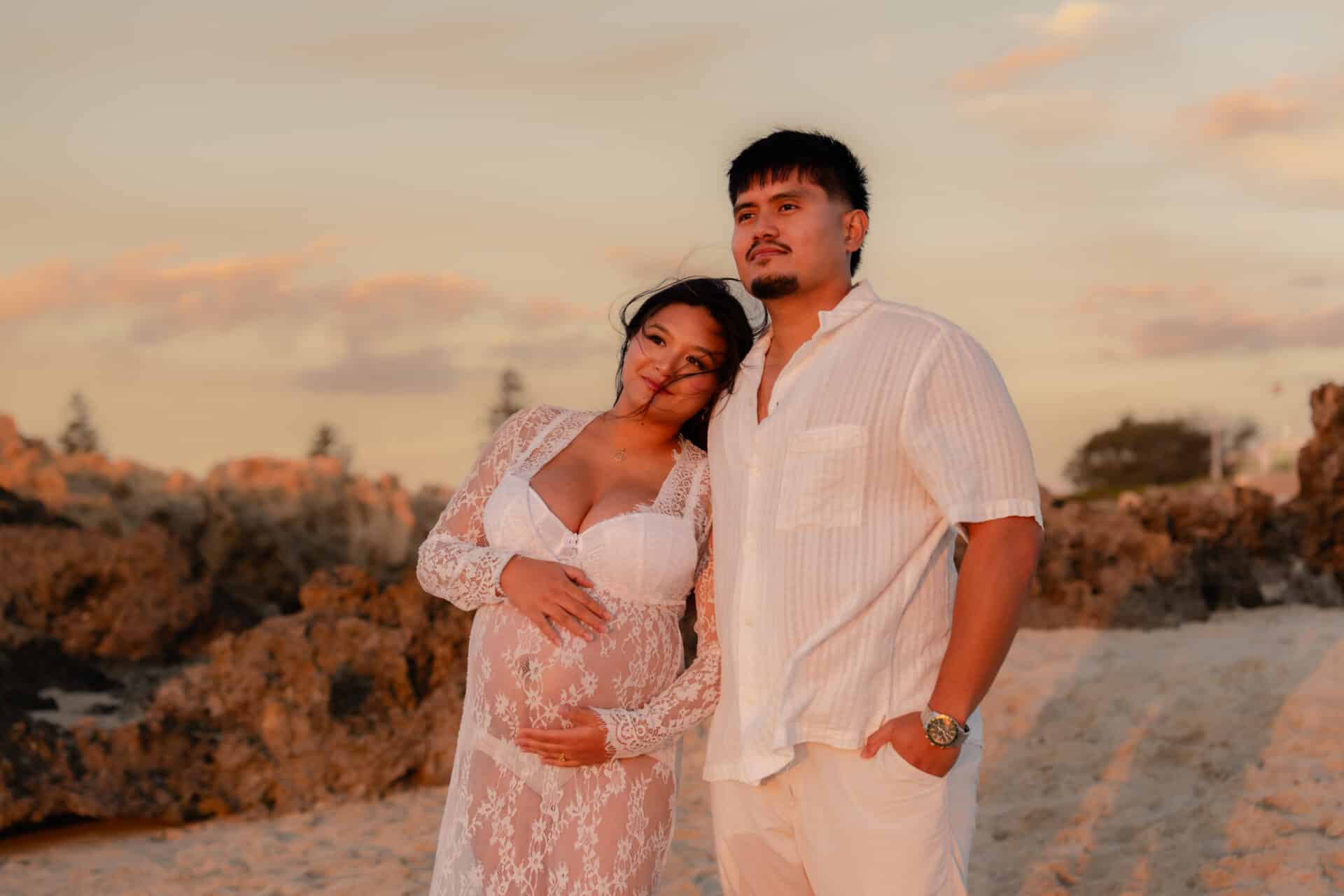 Perth maternity couple portrait