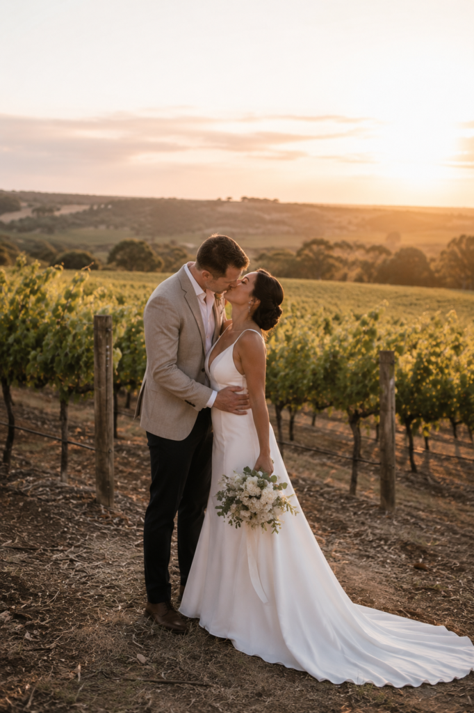 Margaret River wedding photographer capturing winery wedding